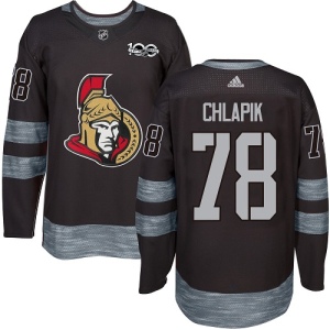 Men's Filip Chlapik Ottawa Senators Authentic 1917-2017 100th Anniversary Jersey - Black