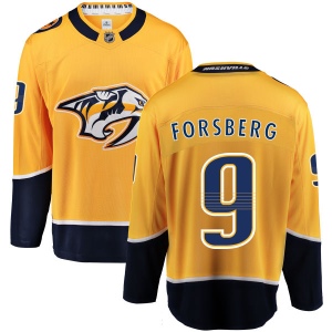 Men's Filip Forsberg Nashville Predators Home Breakaway Jersey - Yellow