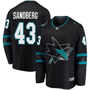 Men's Filip Sandberg San Jose Sharks Breakaway Alternate Jersey - Black