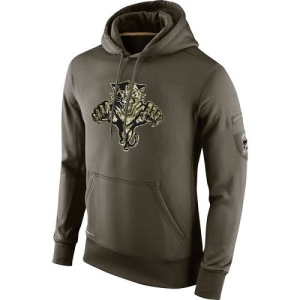 Men's Florida Panthers Salute To Service KO Performance Hoodie - Olive