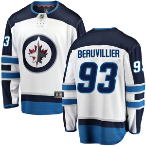 Men's Francis Beauvillier Winnipeg Jets Breakaway Away Jersey - White