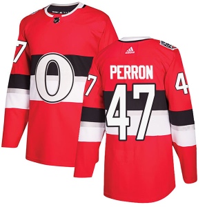 Men's Francis Perron Ottawa Senators Authentic 2017 100 Classic Jersey - Red