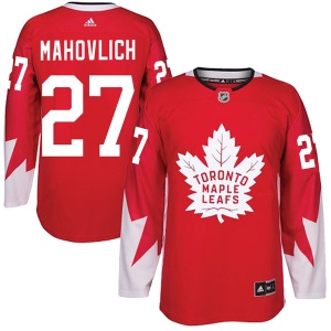 Men's Frank Mahovlich Toronto Maple Leafs Authentic Alternate Jersey - Red