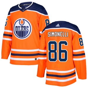 Men's Frankie Simonelli Edmonton Oilers Authentic r Home Jersey - Orange