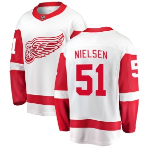 Men's Frans Nielsen Detroit Red Wings Breakaway Away Jersey - White