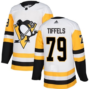 Men's Freddie Tiffels Pittsburgh Penguins Authentic Away Jersey - White