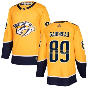 Men's Frederick Gaudreau Nashville Predators Authentic Home Jersey - Gold