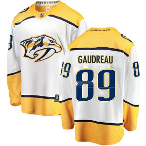 Men's Frederick Gaudreau Nashville Predators Breakaway Away Jersey - White