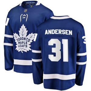 Men's Frederik Andersen Toronto Maple Leafs Breakaway Home Jersey - Blue