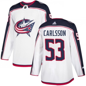 Men's Gabriel Carlsson Columbus Blue Jackets Authentic Away Jersey - White