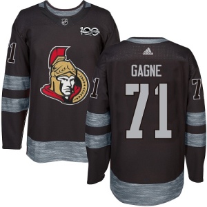 Men's Gabriel Gagne Ottawa Senators Authentic 1917-2017 100th Anniversary Jersey - Black