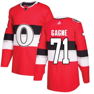 Men's Gabriel Gagne Ottawa Senators Authentic 2017 100 Classic Jersey - Red