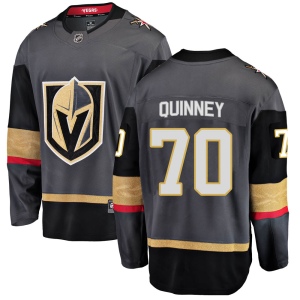 Men's Gage Quinney Vegas Golden Knights Breakaway Black Home Jersey - Gold