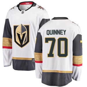 Men's Gage Quinney Vegas Golden Knights Breakaway White Away Jersey - Gold