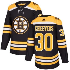 Men's Gerry Cheevers Boston Bruins Authentic Jersey - Black