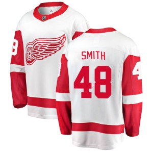 Men's Givani Smith Detroit Red Wings Breakaway Away Jersey - White