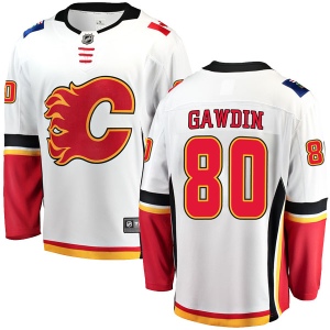 Men's Glenn Gawdin Calgary Flames Breakaway Away Jersey - White