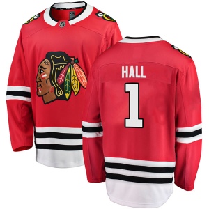 Men's Glenn Hall Chicago Blackhawks Breakaway Home Jersey - Red