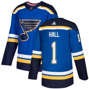 Men's Glenn Hall St. Louis Blues Authentic Home Jersey - Blue