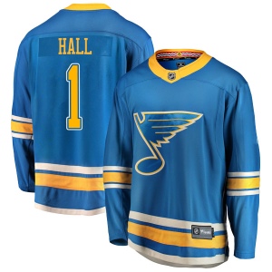 Men's Glenn Hall St. Louis Blues Breakaway Alternate Jersey - Blue