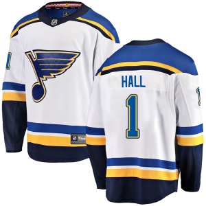 Men's Glenn Hall St. Louis Blues Breakaway Away Jersey - White