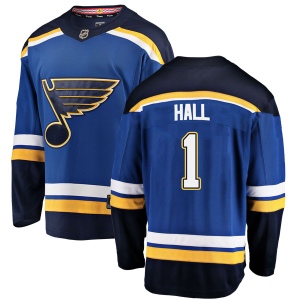 Men's Glenn Hall St. Louis Blues Breakaway Home Jersey - Blue