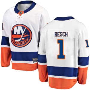 Men's Glenn Resch New York Islanders Breakaway Away Jersey - White