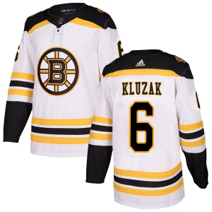 Men's Gord Kluzak Boston Bruins Authentic Away Jersey - White