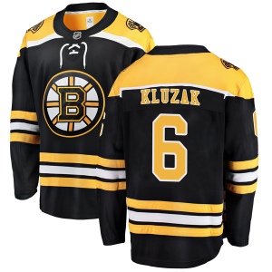 Men's Gord Kluzak Boston Bruins Breakaway Home Jersey - Black