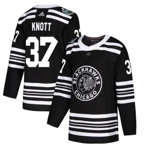 Men's Graham Knott Chicago Blackhawks Authentic 2019 Winter Classic Jersey - Black