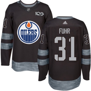 Men's Grant Fuhr Edmonton Oilers Authentic 1917-2017 100th Anniversary Jersey - Black