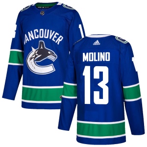 Men's Griffen Molino Vancouver Canucks Authentic Home Jersey - Blue