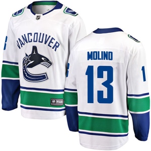 Men's Griffen Molino Vancouver Canucks Breakaway Away Jersey - White