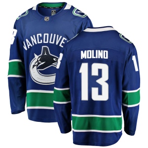 Men's Griffen Molino Vancouver Canucks Breakaway Home Jersey - Blue