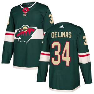 Men's Guillaume Gelinas Minnesota Wild Authentic Home Jersey - Green