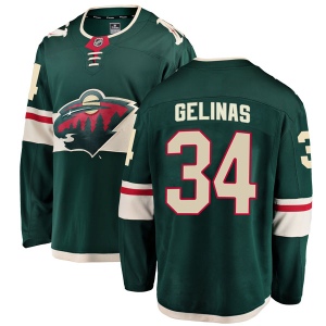 Men's Guillaume Gelinas Minnesota Wild Breakaway Home Jersey - Green