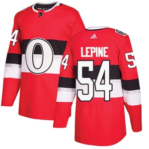 Men's Guillaume Lepine Ottawa Senators Authentic 2017 100 Classic Jersey - Red