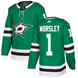 Men's Gump Worsley Dallas Stars Authentic Kelly Jersey - Green