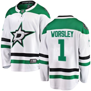 Men's Gump Worsley Dallas Stars Breakaway Away Jersey - White