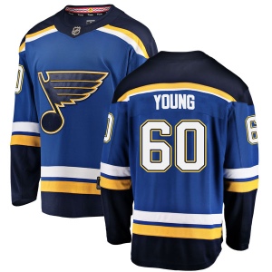 Men's Gus Young St. Louis Blues Breakaway Home Jersey - Blue