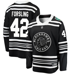 Men's Gustav Forsling Chicago Blackhawks 2019 Winter Classic Breakaway Jersey - Black