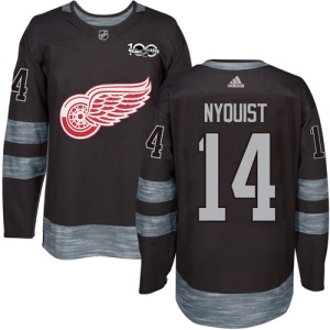 Men's Gustav Nyquist Detroit Red Wings Authentic 1917-2017 100th Anniversary Jersey - Black