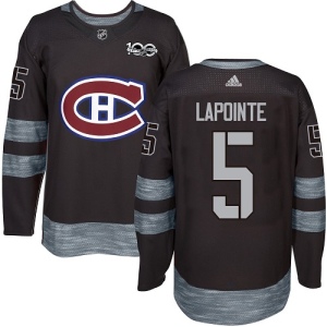 Men's Guy Lapointe Montreal Canadiens Authentic 1917-2017 100th Anniversary Jersey - Black