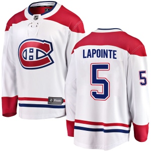 Men's Guy Lapointe Montreal Canadiens Breakaway Away Jersey - White