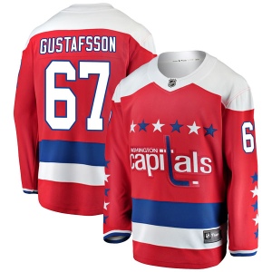 Men's Hampus Gustafsson Washington Capitals Breakaway Alternate Jersey - Red