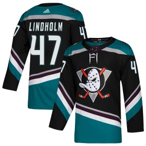 Men's Hampus Lindholm Anaheim Ducks Authentic Teal Alternate Jersey - Black