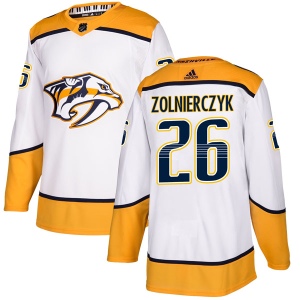 Men's Harry Zolnierczyk Nashville Predators Authentic Away Jersey - White