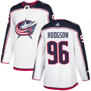 Men's Hayden Hodgson Columbus Blue Jackets Authentic Away Jersey - White