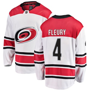 Men's Haydn Fleury Carolina Hurricanes Breakaway Away Jersey - White