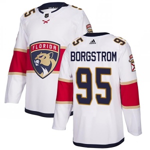 Men's Henrik Borgstrom Florida Panthers Authentic Away Jersey - White